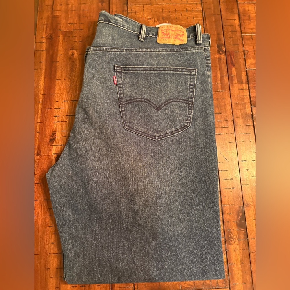 Levi's Men's Dark Blue Straight Jeans 550 - 46x32 - Classic, Comfort, Cool